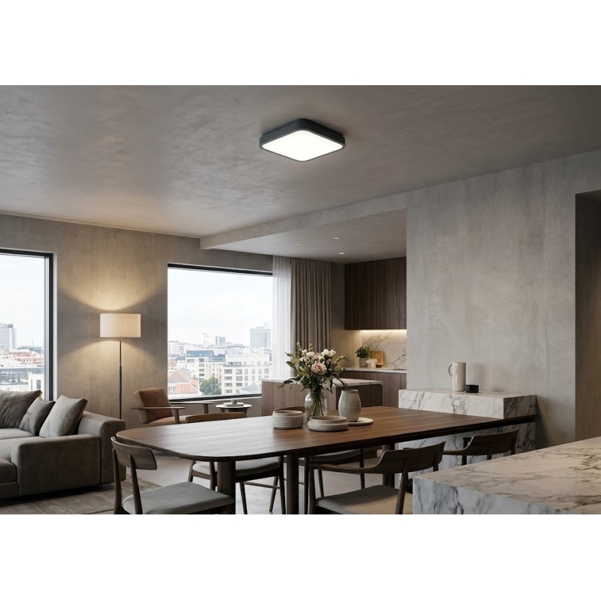 BRILAGI - LED griestu lampa vannas istabai ZENNA LED/18W/230V 28,5x28,5 cm IP44 antracīta