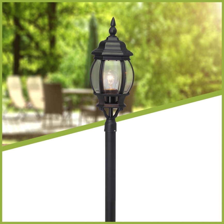 Brilliant - Āra lampa ISTRIA 1xE27/60W/230V 112 cm IP23 melna
