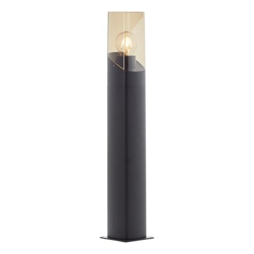 Brilliant - Āra lampa MINOU 1xE27/10W/230V 60 cm IP44 melna/dūmakains
