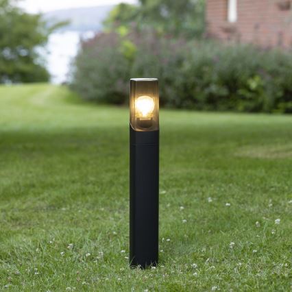 Brilliant - Āra lampa MINOU 1xE27/10W/230V 60 cm IP44 melna/dūmakains