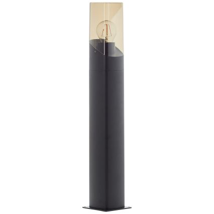 Brilliant - Āra lampa MINOU 1xE27/10W/230V 60 cm IP44 melna/dūmakains