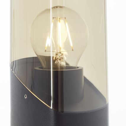 Brilliant - Āra lampa MINOU 1xE27/10W/230V 60 cm IP44 melna/dūmakains