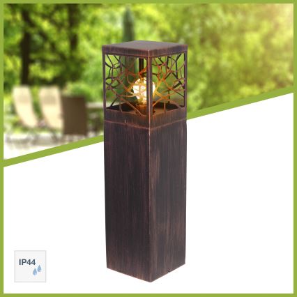 Brilliant - Āra lampa WHITNEY 1xE27/52W/230V IP44 patina/vara