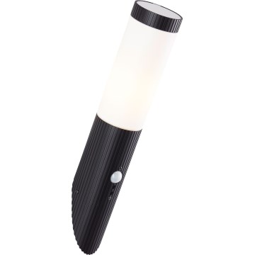 Brilliant - Āra sienas lampa ar sensoru KALEO 1xE27/10W/230V IP44 melna