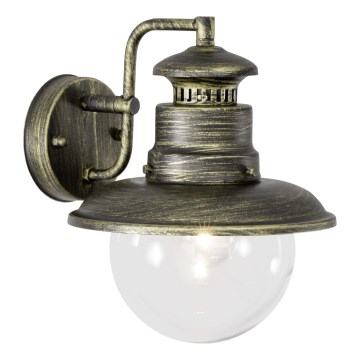 Brilliant - Āra sienas lampa ARTU 1xE27/60W/230V IP44 patina/zelta