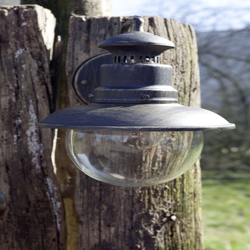 Brilliant - Āra sienas lampa ARTU 1xE27/60W/230V IP44 patina/zelta