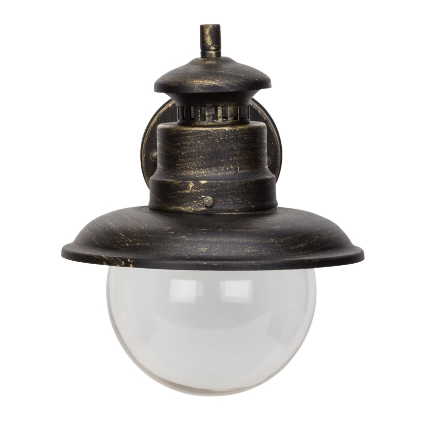 Brilliant - Āra sienas lampa ARTU 1xE27/60W/230V IP44 patina/zelta
