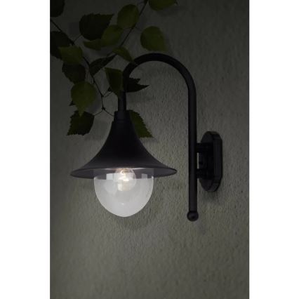 Brilliant - Āra sienas lampa BERNA 1xE27/60W/230V IP44 melna