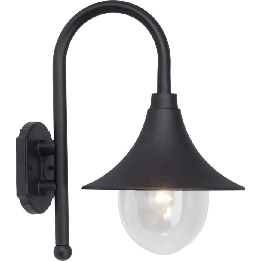 Brilliant - Āra sienas lampa BERNA 1xE27/60W/230V IP44 melna
