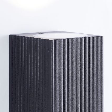Brilliant - Āra sienas lampa JELANI 2xGU10/10W/230V IP44 melna