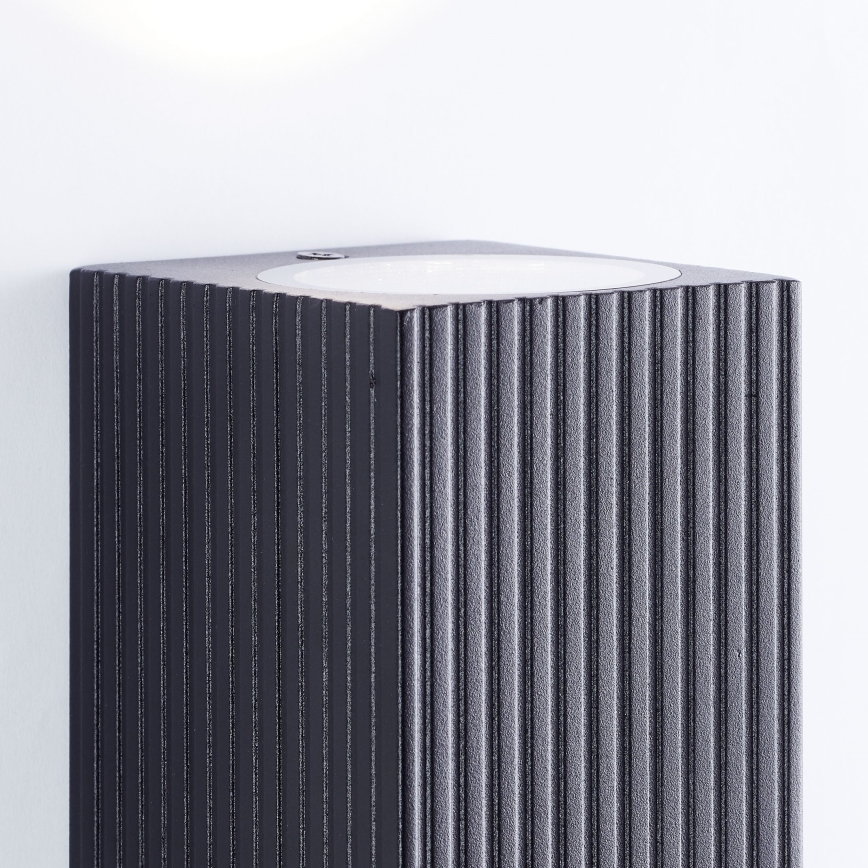 Brilliant - Āra sienas lampa JELANI 2xGU10/10W/230V IP44 melna