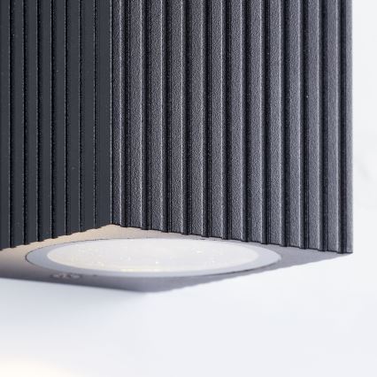 Brilliant - Āra sienas lampa JELANI 2xGU10/10W/230V IP44 melna