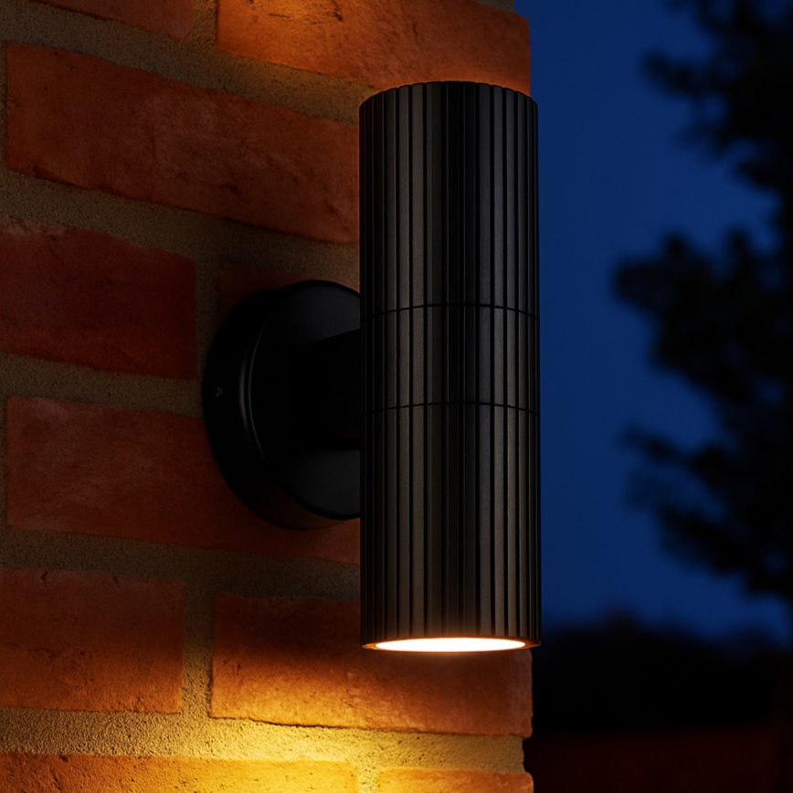 Brilliant - Āra sienas lampa KEOLA 2xGU10/10W/230V IP44 melna