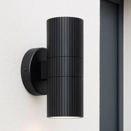 Brilliant - Āra sienas lampa KEOLA 2xGU10/10W/230V IP44 melna