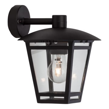 Brilliant - Āra sienas lampa RILEY 1xE27/40W/230V IP44 melna