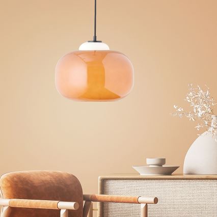 Brilliant - BLOP karājošā lustra uz kabeļa 1xE27/60W/230V oranža