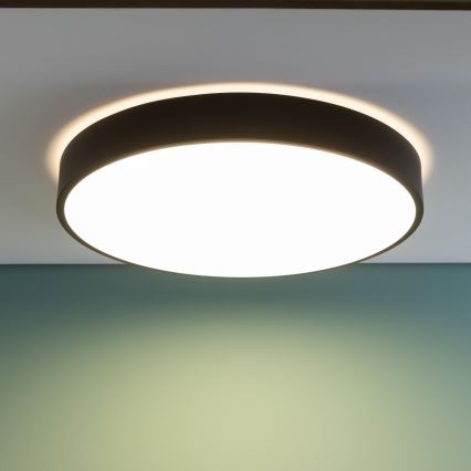 Brilliant - dimmējams LED griestu gaismeklis SLIMLINE LED/60W/230V 3000-6500K Ø 49 cm melns + ar tālvadības pulti