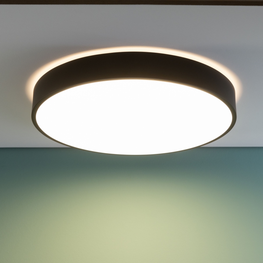 Brilliant - dimmējams LED griestu gaismeklis SLIMLINE LED/60W/230V 3000-6500K Ø 49 cm melns + ar tālvadības pulti