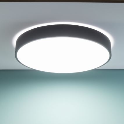 Brilliant - dimmējams LED griestu gaismeklis SLIMLINE LED/60W/230V 3000-6500K Ø 49 cm melns + ar tālvadības pulti