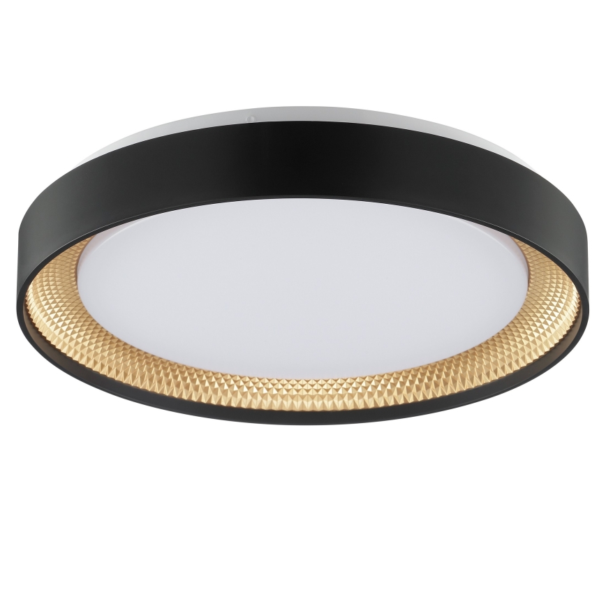Brilliant - aptumšojams LED griestu gaismeklis WALDO LED/24W/230V 3000-6500K Ø 38,5 cm melna/zelta + ar tālvadības pulti