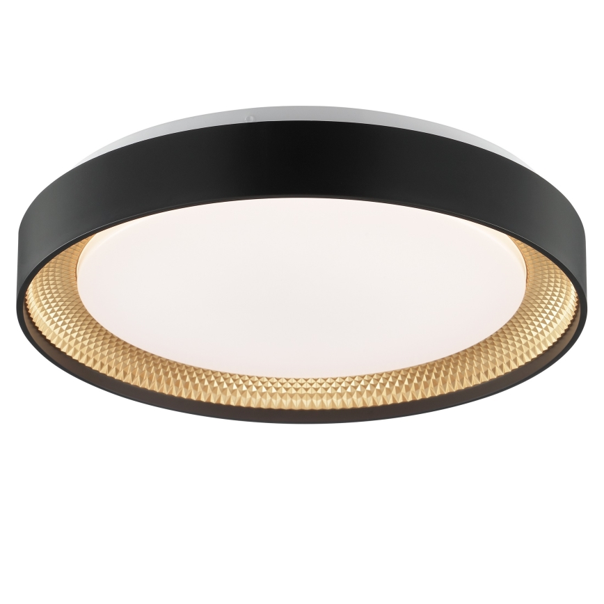Brilliant - aptumšojams LED griestu gaismeklis WALDO LED/24W/230V 3000-6500K Ø 38,5 cm melna/zelta + ar tālvadības pulti