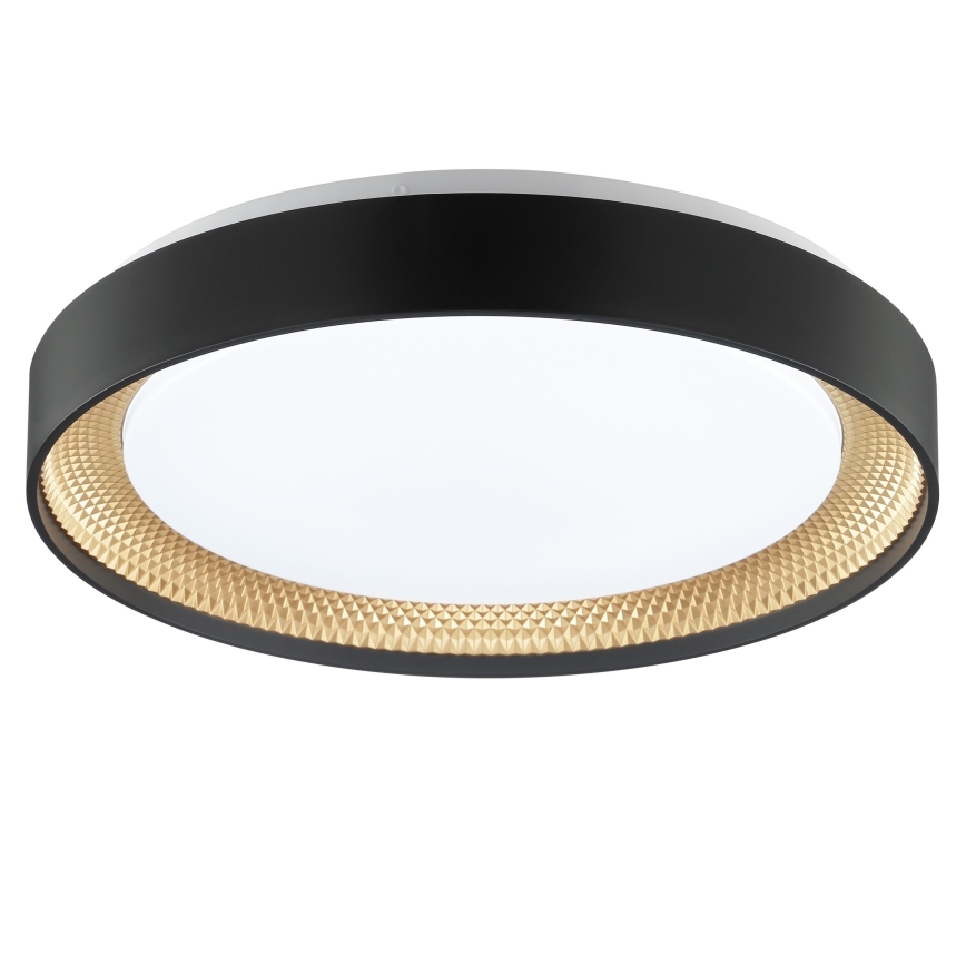 Brilliant - aptumšojams LED griestu gaismeklis WALDO LED/24W/230V 3000-6500K Ø 38,5 cm melna/zelta + ar tālvadības pulti