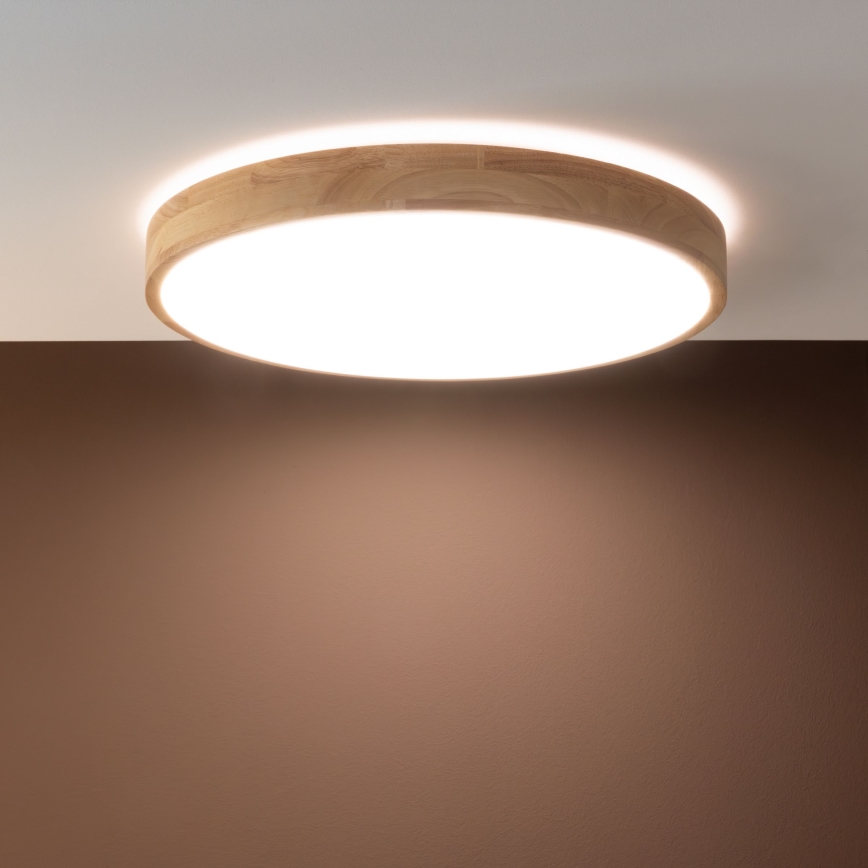 Brilliant - LED regulējama griestu lampa SLIMLINE LED/60W/230V 3000-6500K Ø 45 cm, kaučuka koks + ar tālvadības pulti