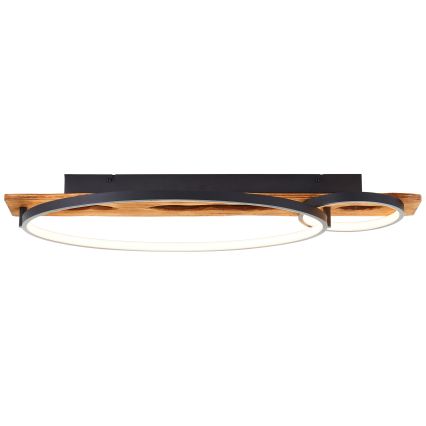 Brilliant - LED dimējama griestu lampa PIRUS LED/30W/230V 30x70 cm gumijas koks