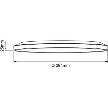 Brilliant - Dimmējama LED griestu lampa SORELL LED/18W/230V 3000-6500K Ø 29 cm balta + tālvadības pults