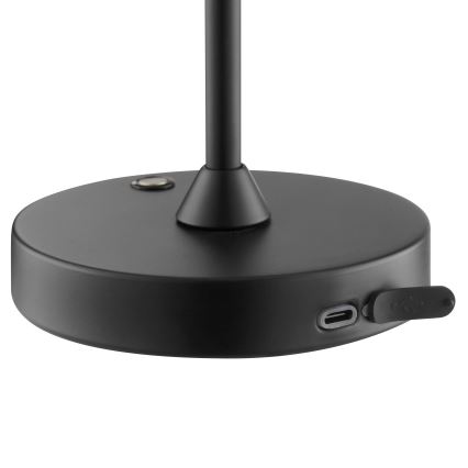 Brilliant - LED dimējamā uzlādējamā skārienjūtīgā āra galda lampa ELORA LED/2,5W/5V 2700K 2600 mAh IP44 melna