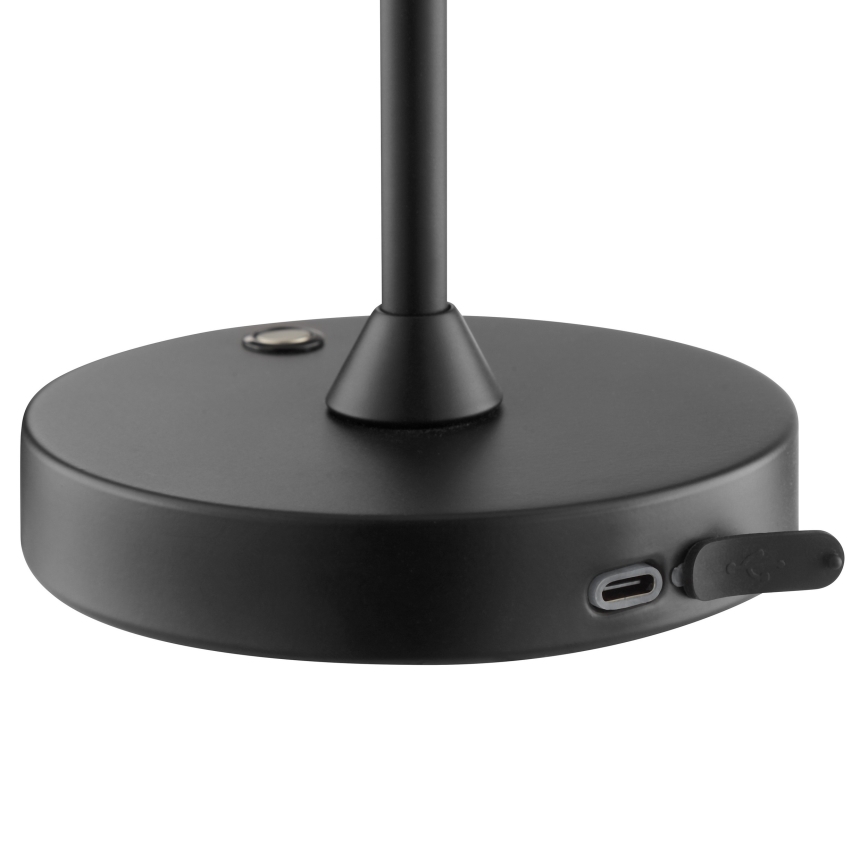 Brilliant - LED dimējamā uzlādējamā skārienjūtīgā āra galda lampa ELORA LED/2,5W/5V 2700K 2600 mAh IP44 melna