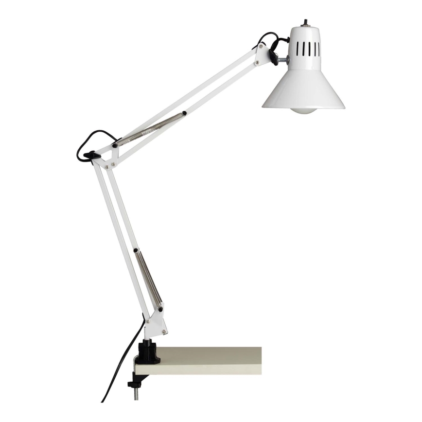 Brilliant - Galda lampa ar skavu HOBBY 1xE27/40W/230V balta