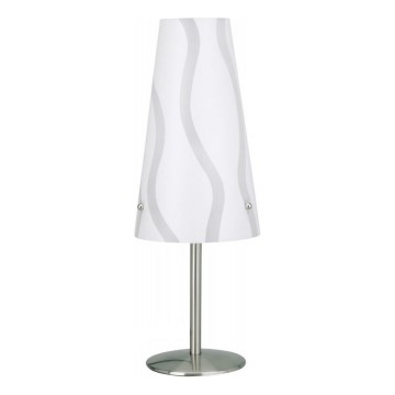 Brilliant - Galda lampa ISI 1xE14/40W/230V balta/pelēka/spīdīgi hromēts