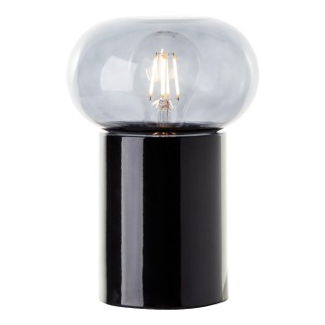Brilliant - Galda lampa KNUT 1xE27/25W/230V melna/caurspīdīga