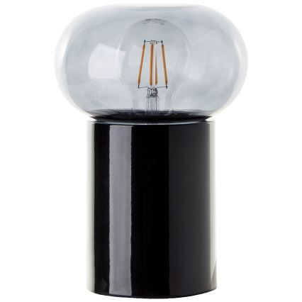 Brilliant - Galda lampa KNUT 1xE27/25W/230V melna/caurspīdīga