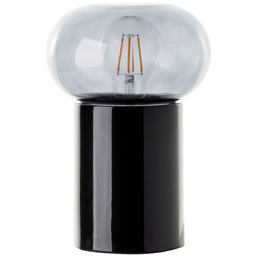 Brilliant - Galda lampa KNUT 1xE27/25W/230V melna/caurspīdīga