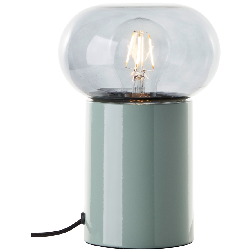 Brilliant - Galda lampa KNUT 1xE27/25W/230V zaļa/caurspīdīga
