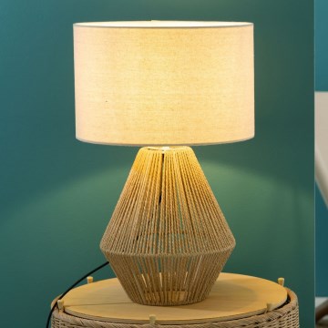 Brilliant - Galda lampa LARAINE 1xE27/42W/230V bēša