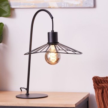 Brilliant - Galda lampa LEIKA 1xE27/52W/230V melna