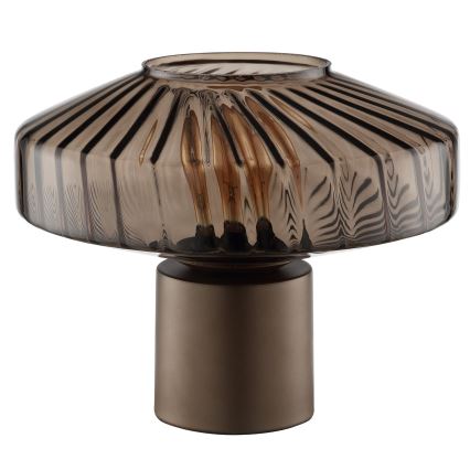 Brilliant - Galda lampa LYN 1xE27/20W/230V brūna/dūmakaina brūna