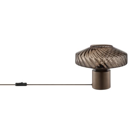 Brilliant - Galda lampa LYN 1xE27/20W/230V brūna/dūmakaina brūna