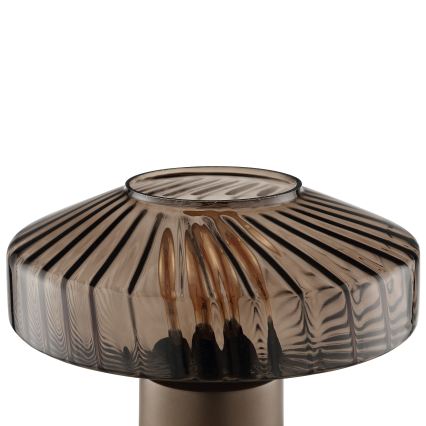 Brilliant - Galda lampa LYN 1xE27/20W/230V brūna/dūmakaina brūna