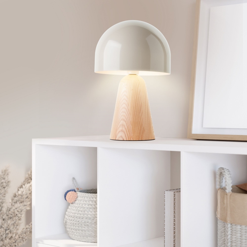 Brilliant - Galda lampa NALAM 1xE14/40W/230V bēša/oša - FSC sertificēts