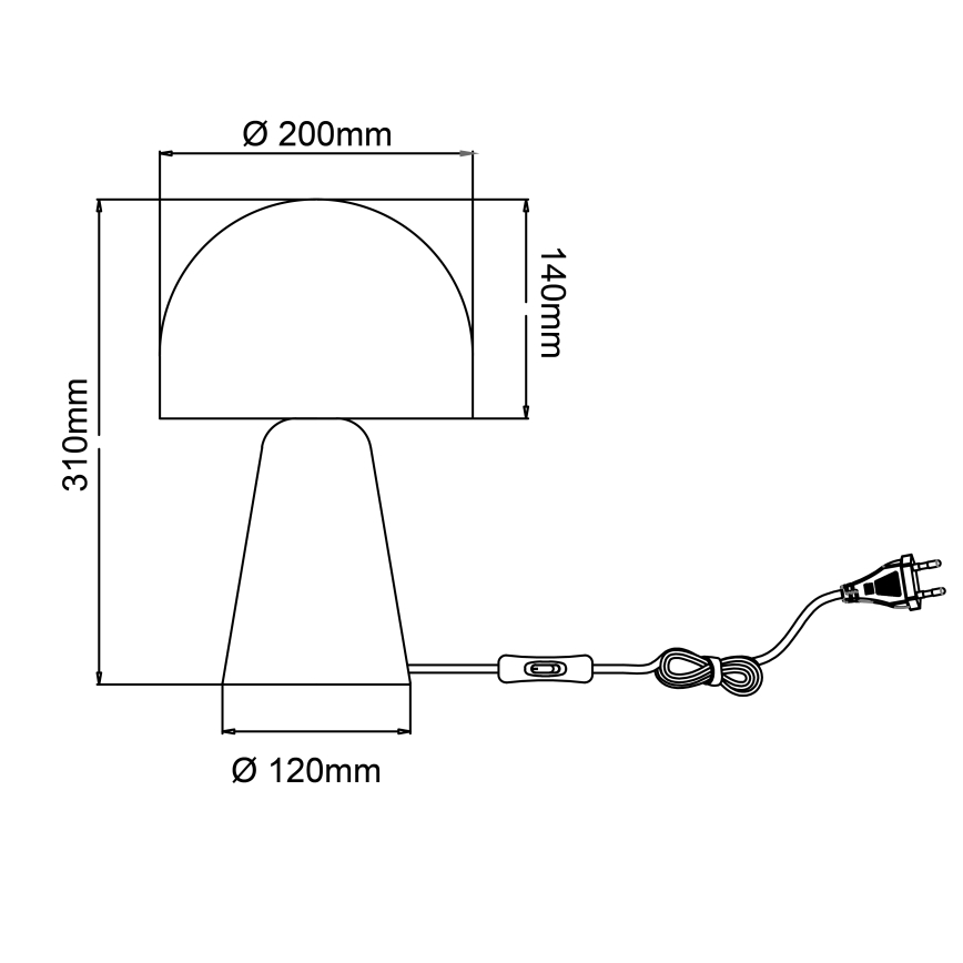 Brilliant - Galda lampa NALAM 1xE14/40W/230V melna/oša - FSC sertificēts
