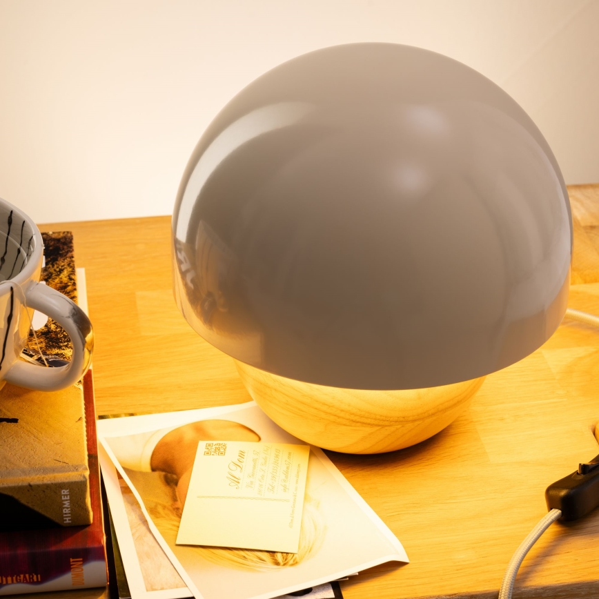 Brilliant - Galda lampa NALAM 1xE14/40W/230V pelēka/oša - FSC sertificēts