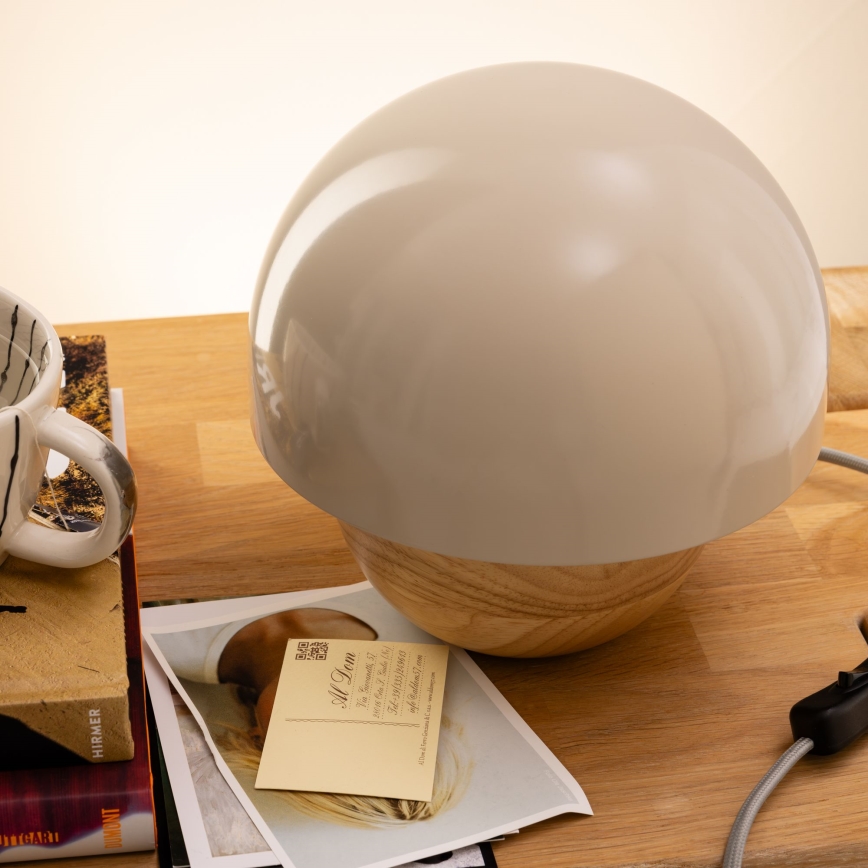 Brilliant - Galda lampa NALAM 1xE14/40W/230V pelēka/oša - FSC sertificēts