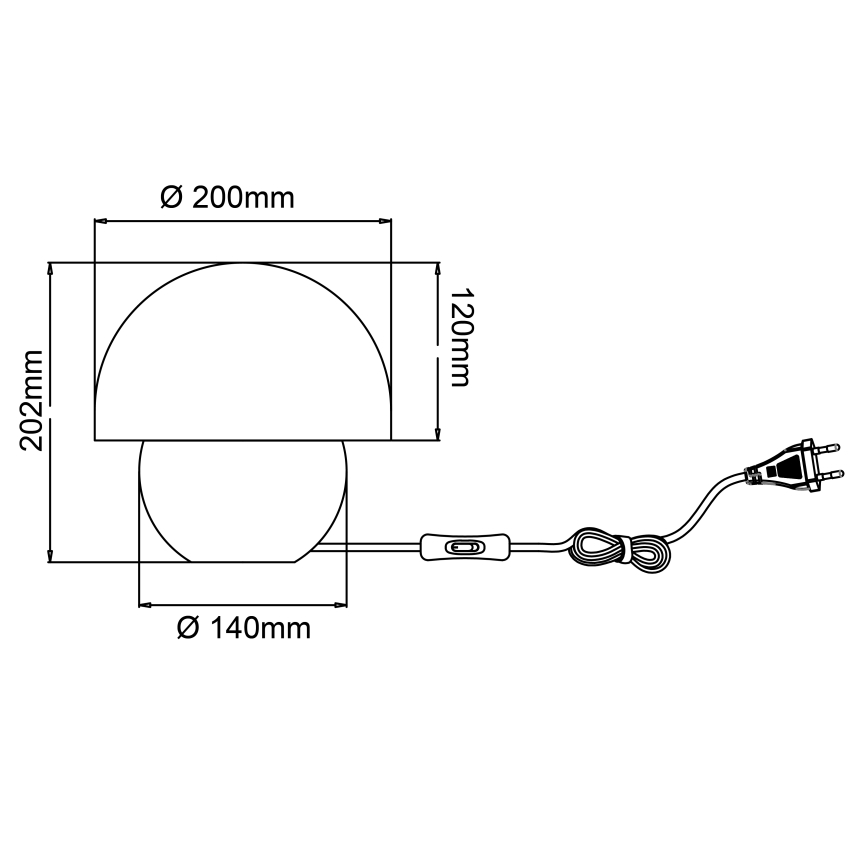 Brilliant - Galda lampa NALAM 1xE14/40W/230V pelēka/oša - FSC sertificēts