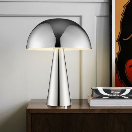Brilliant - Galda lampa SIGRUN 1xE14/28W/230V spīdīgi hromēts