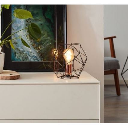 Brilliant - Galda lampa SYNERGY 1xE27/60W/230V melna/varš