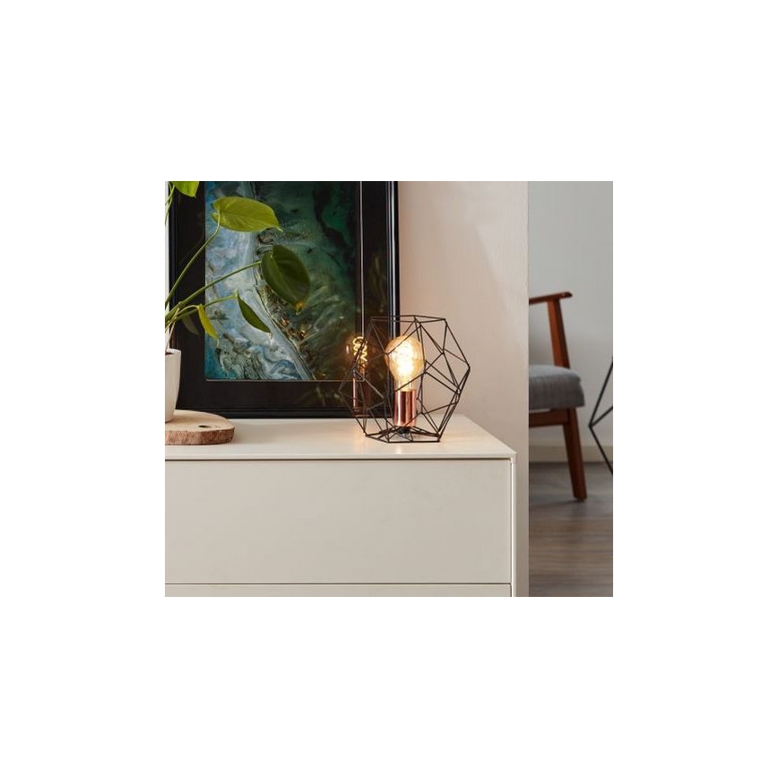 Brilliant - Galda lampa SYNERGY 1xE27/60W/230V melna/varš